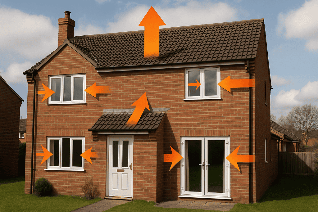 How heat escapes from a typical UK home